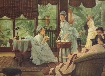 James Tissot In The Conservatory (Rivals) (nn01) china oil painting image